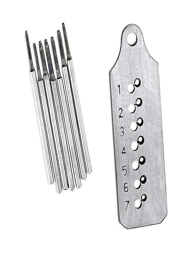 TOOLBUX "Micro Tap and Die Set | 7 Precision Taps & Screw Plate Thread Maker | Threading Tool for 1.0mm to 1.7mm Screws | Compact and Durable Design"